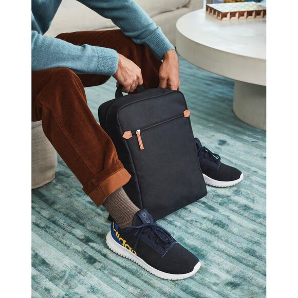 NWT DSW Backpack, Canvas with Leather Details, Black & Tan, Full Size Men Unisex - Picture 8 of 8